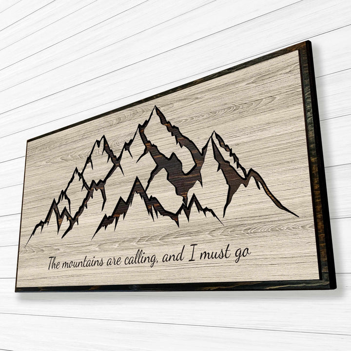 custom mountain wood wall art - cabin and nature art for any room