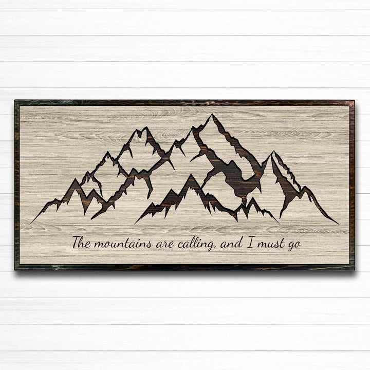 custom mountain wood wall art - cabin and nature art for any room