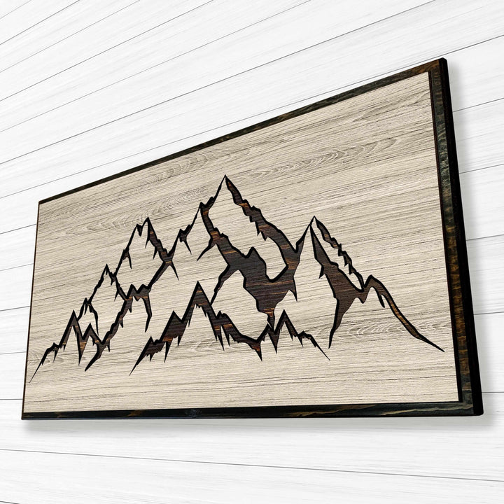 Mountain Wall Art with Custom Text Wood Wall Art Howdy Owl 
