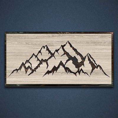 Mountain Wall Art with Custom Text Wood Wall Art Howdy Owl 