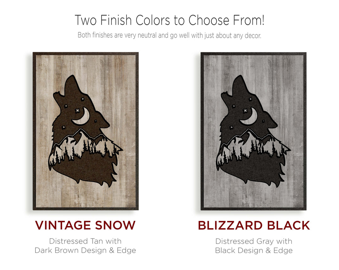 mountain wood wall art