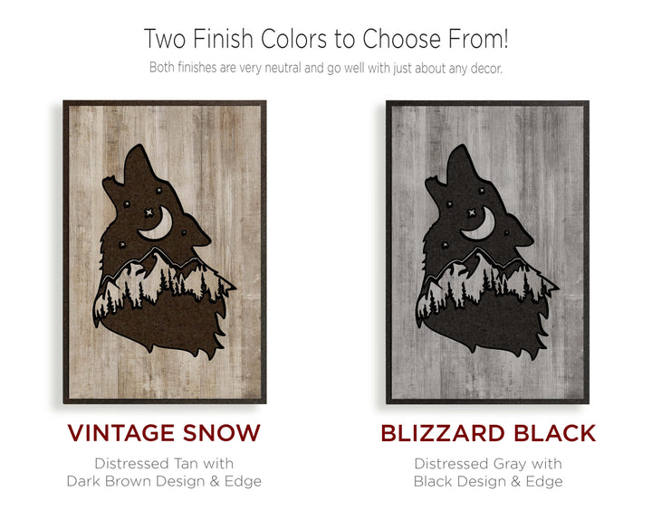 mountain wood wall art