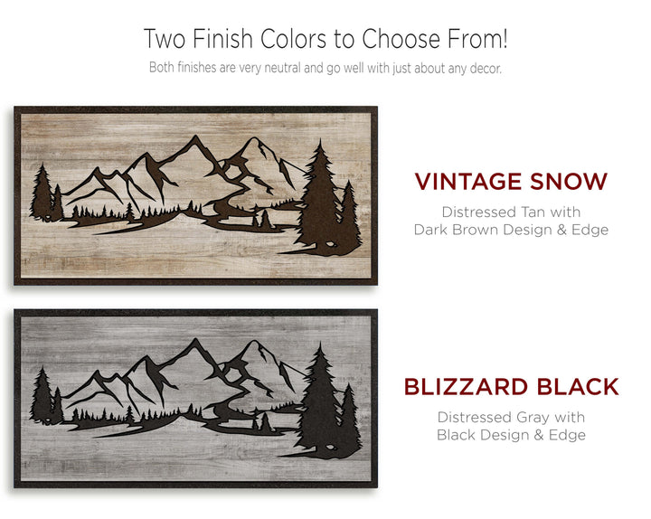 framed mountain art