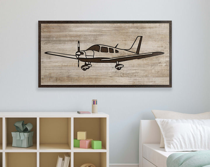 Nursery decor carved wood wall art