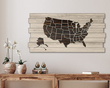 Map Pin Board, Handmade in America