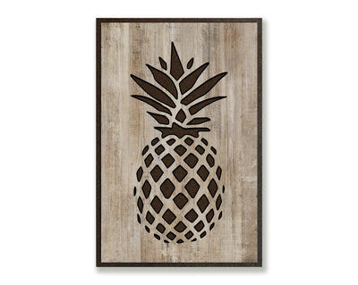 pineapple wood wall art