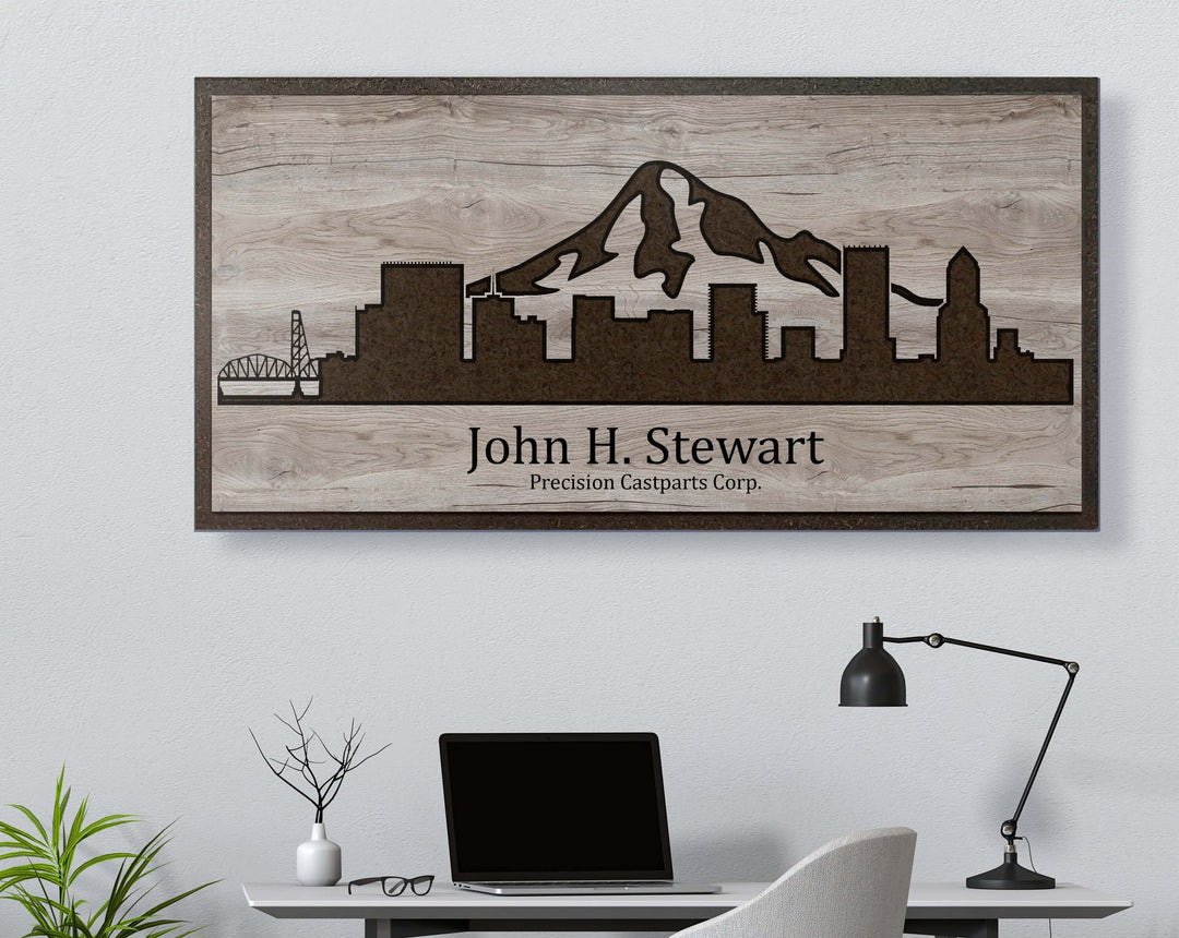 portland oregon wood wall art