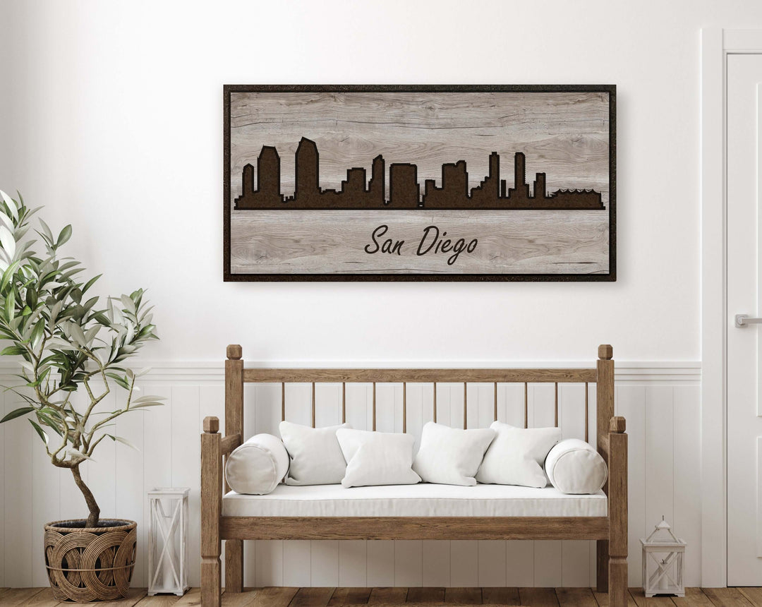 San Diego City Skyline Wall Art