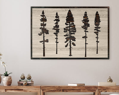 Sequoia Pine Tree Wood Wall Art