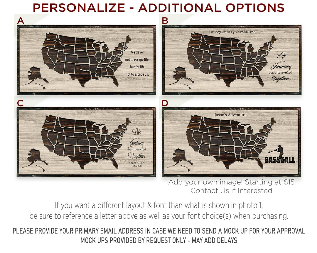 Personalized Custom US Map