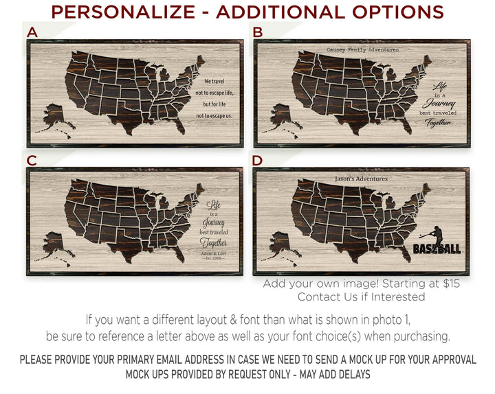Personalized Custom US Map