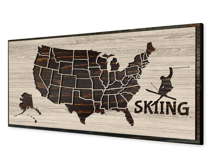 Snow Skiing Travel Map