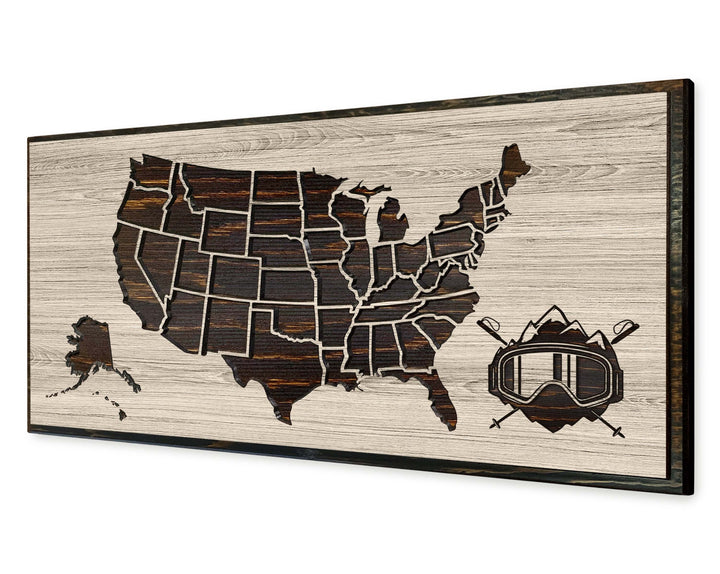 Snow Skiing Pin Map