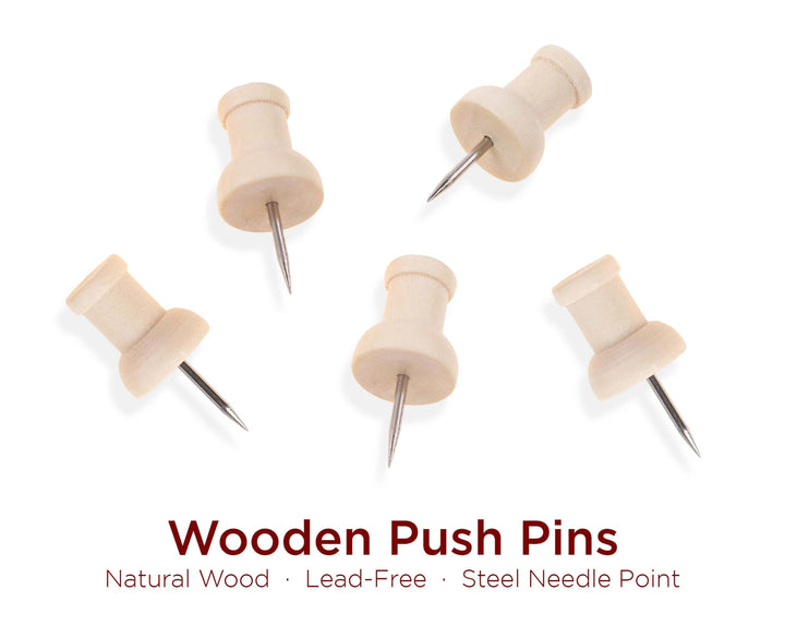 Traditional Wooden Push Pins (Bulk Pricing) Push Pins Howdy Owl 
