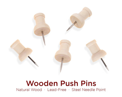 Traditional Wooden Push Pins (Bulk Pricing) Push Pins Howdy Owl 