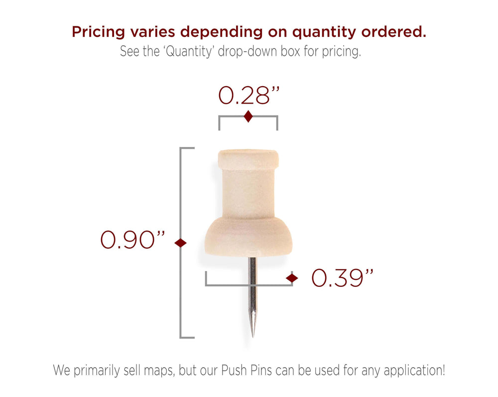 Traditional Wooden Push Pins (Bulk Pricing) Push Pins Howdy Owl 