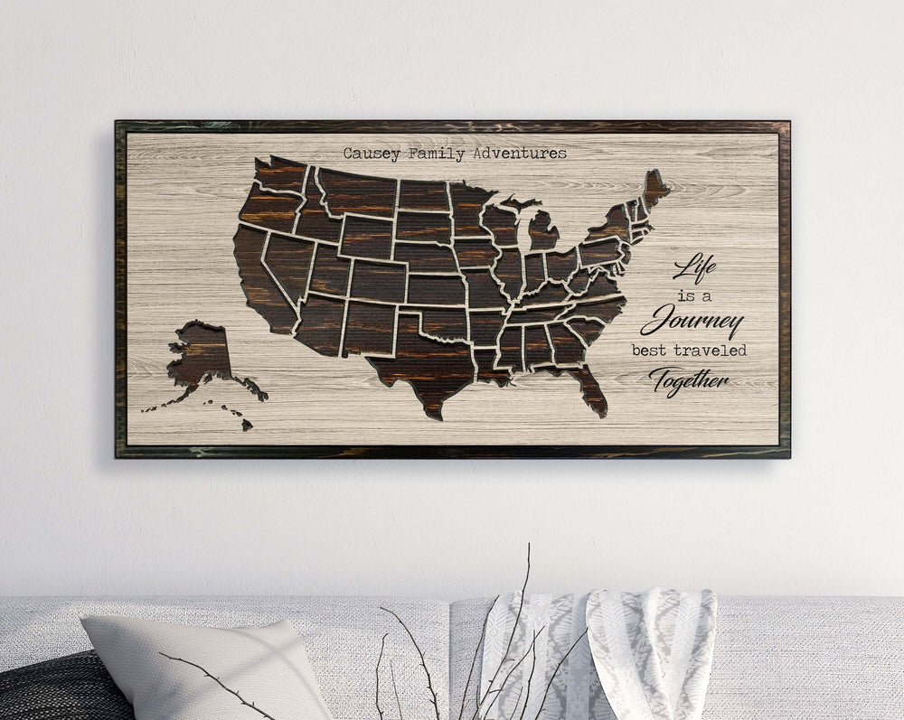 US Map Wall Art