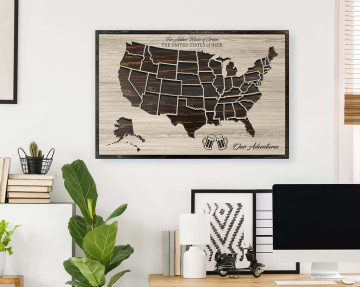 Push Pin Map for alcohol