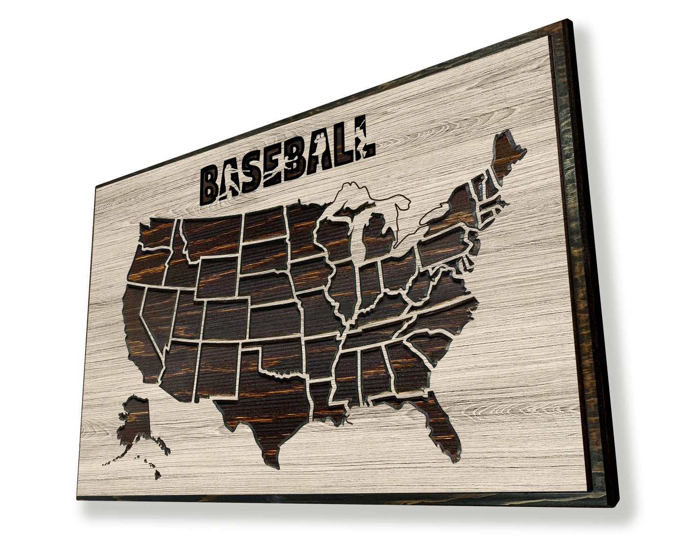 US Baseball Push Pin Map MLB Stadiums