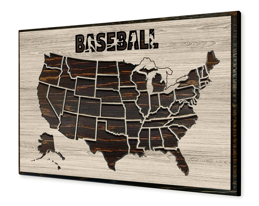 US Baseball Map Picture | Customize Text US Map Howdy Owl 