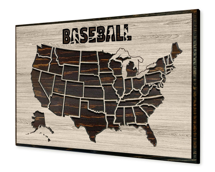 US Baseball Map Picture | Customize Text US Map Howdy Owl 