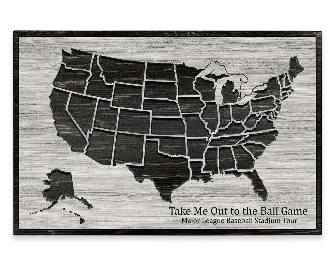 Carved Wood Map