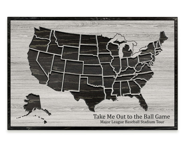 Carved Wood Map