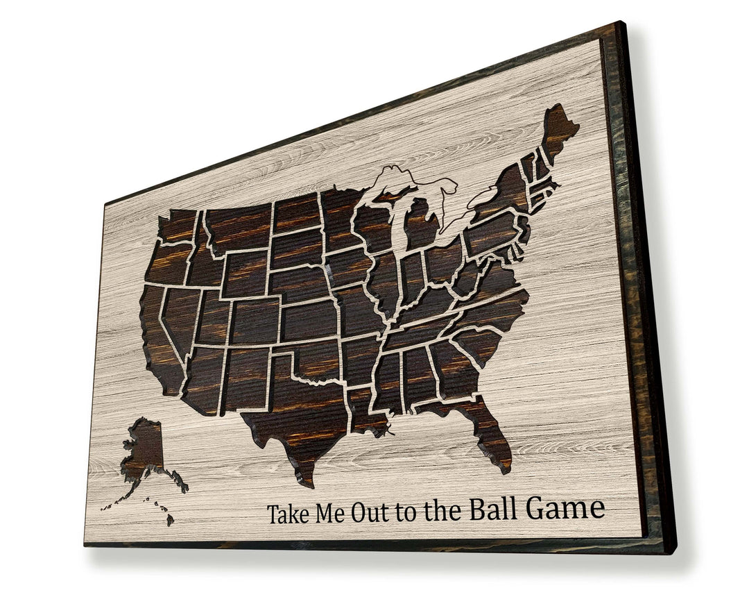 Push Pin US Baseball Map