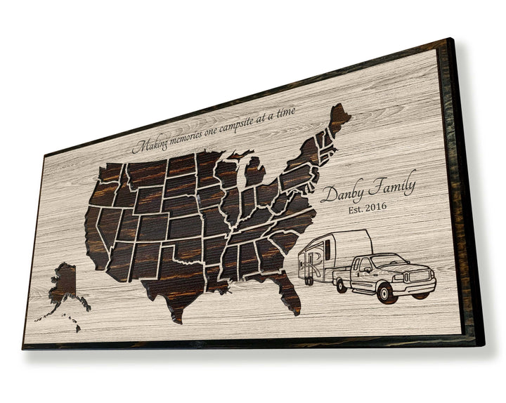 United States Map Picture Push Pin Camping Map