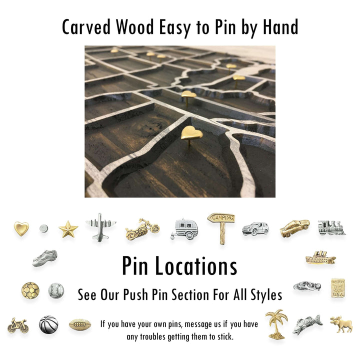 US Camping Pin Map US Map Howdy Owl 