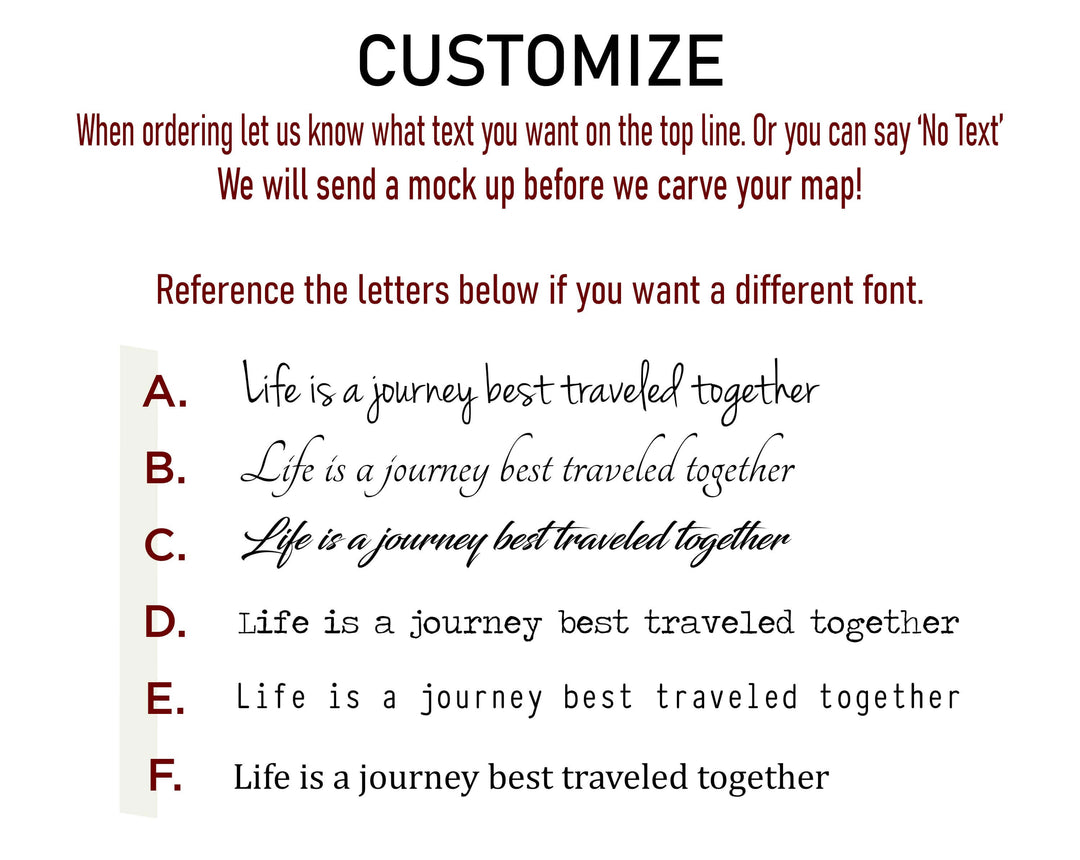 Personalized Custom US Map