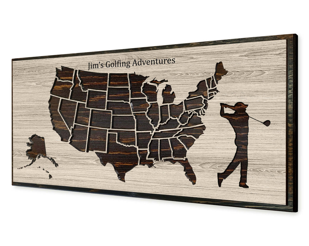 Golf Course Bucket List US Map