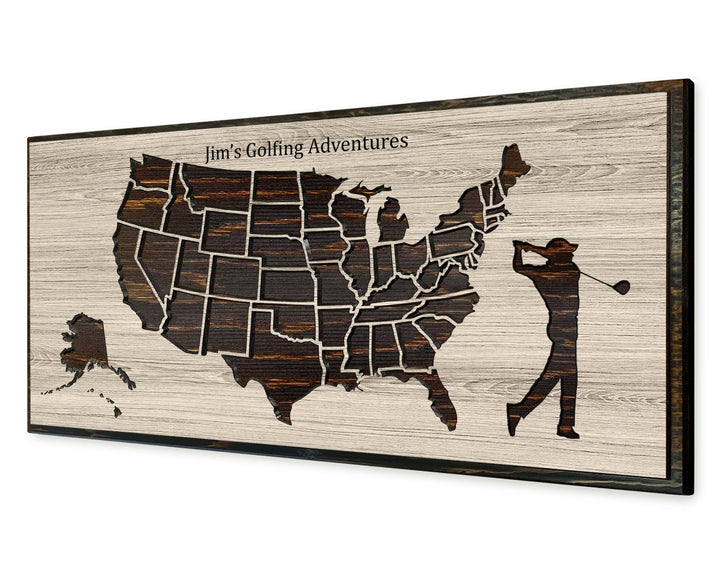 Golf Course Bucket List US Map