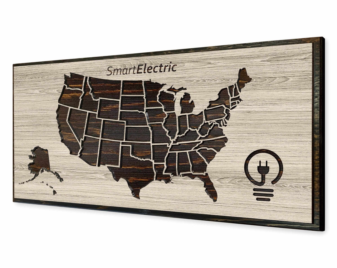 US Map - Business Logo US Map Howdy Owl 