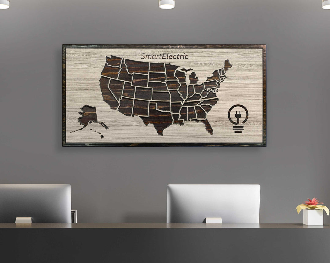 US Map - Business Logo US Map Howdy Owl 
