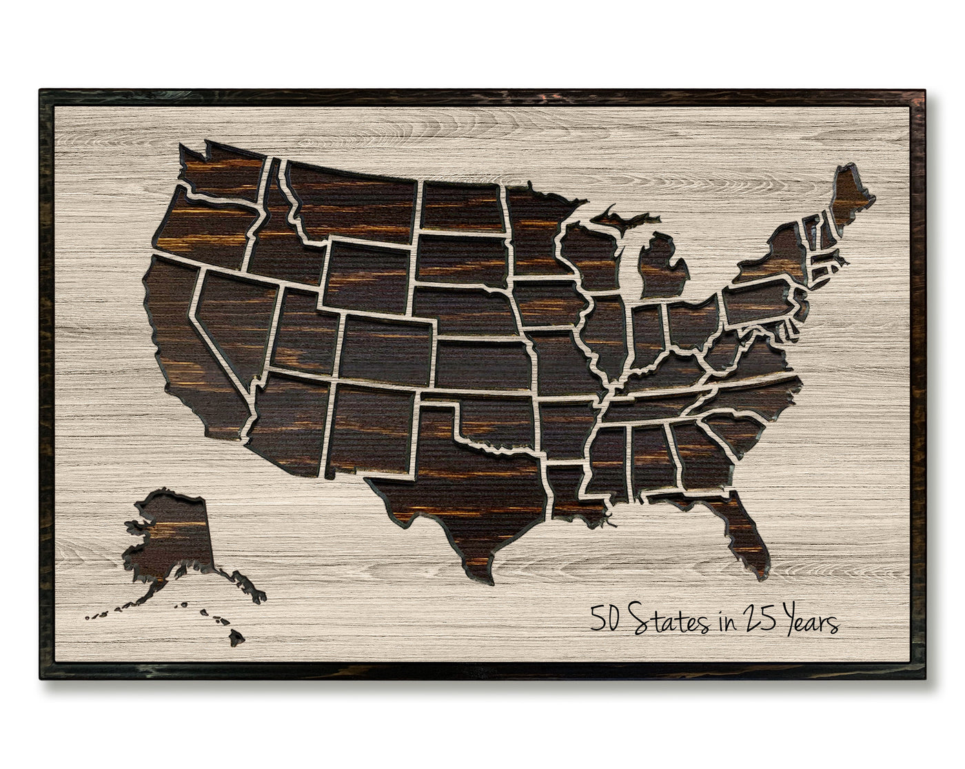 US Map Wood Wall Art