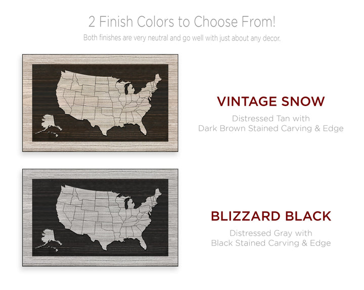 US Map - US Map Wall Art | Custom Text Option