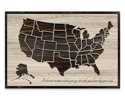 US Map Wall Art | Customize Quote US Map Howdy Owl 