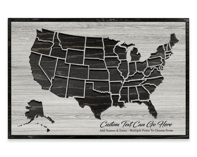 US Map Wall Art | Customize Text US Map Howdy Owl 