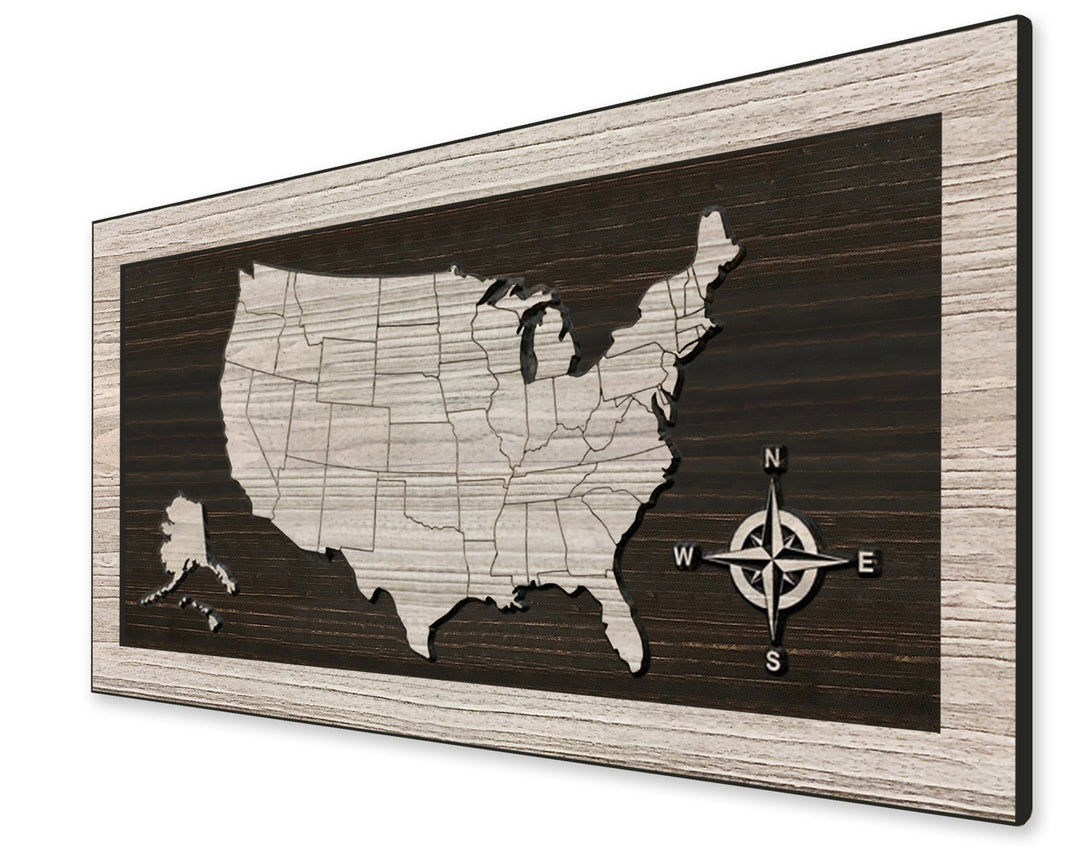 US Map - US Map Wall Art | No Text Option