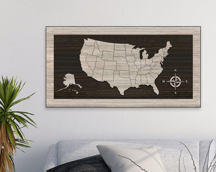 US Map - US Map Wall Art | No Text Option