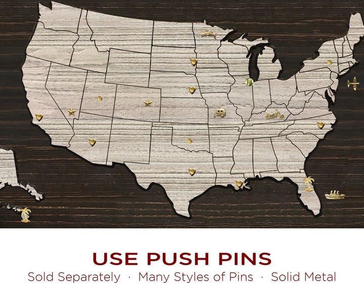 US Map - US Map Wall Art | No Text Option