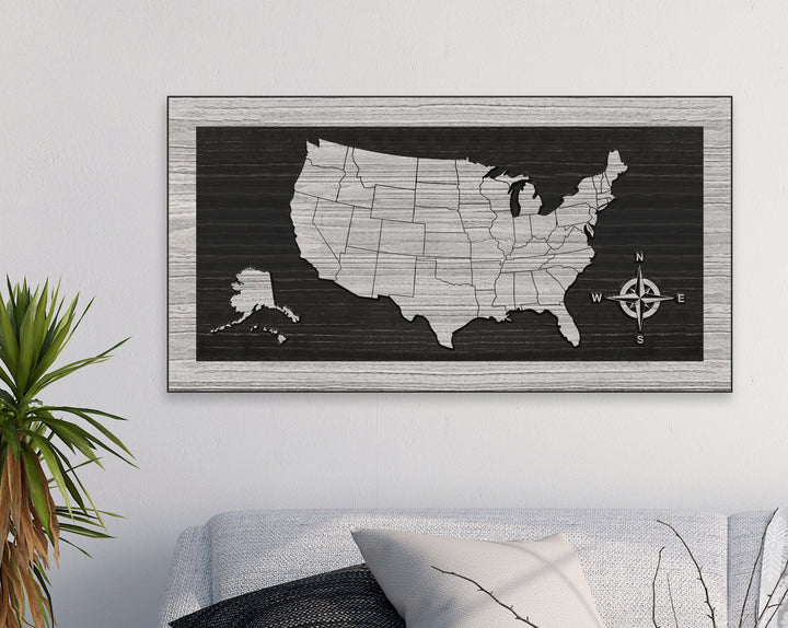 US Map - US Map Wall Art | No Text Option