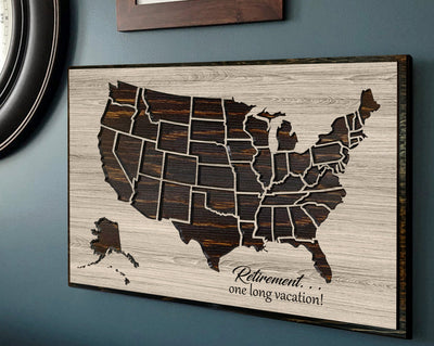 Carved Wooden Map