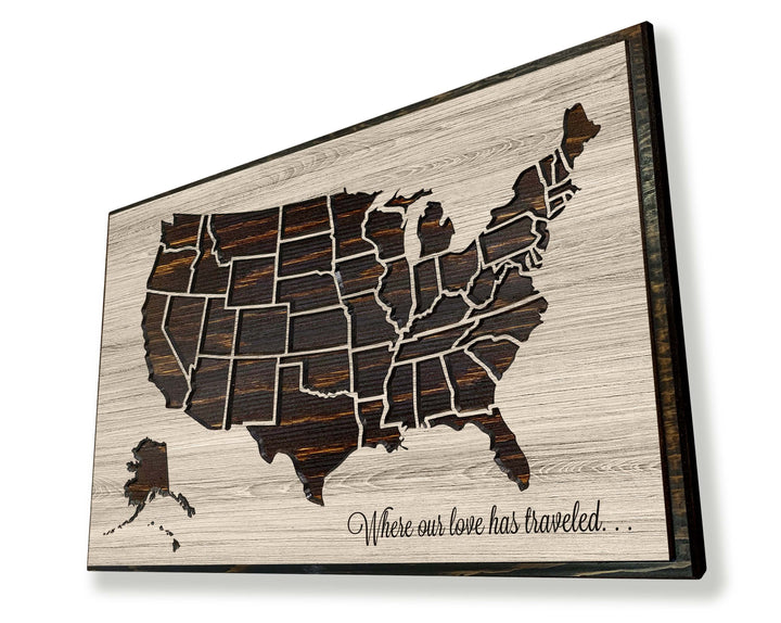 US Map Picture Where our love has traveled