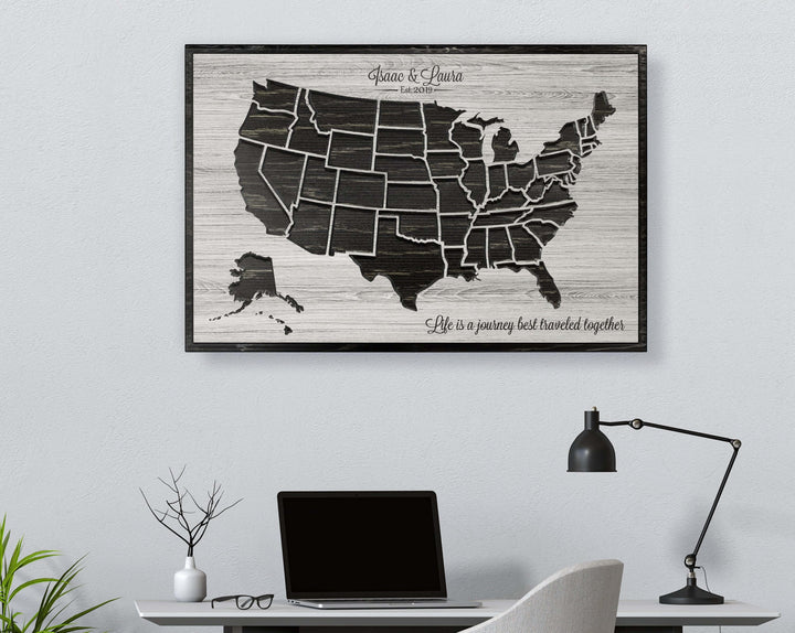 US Push Pin Map Picture