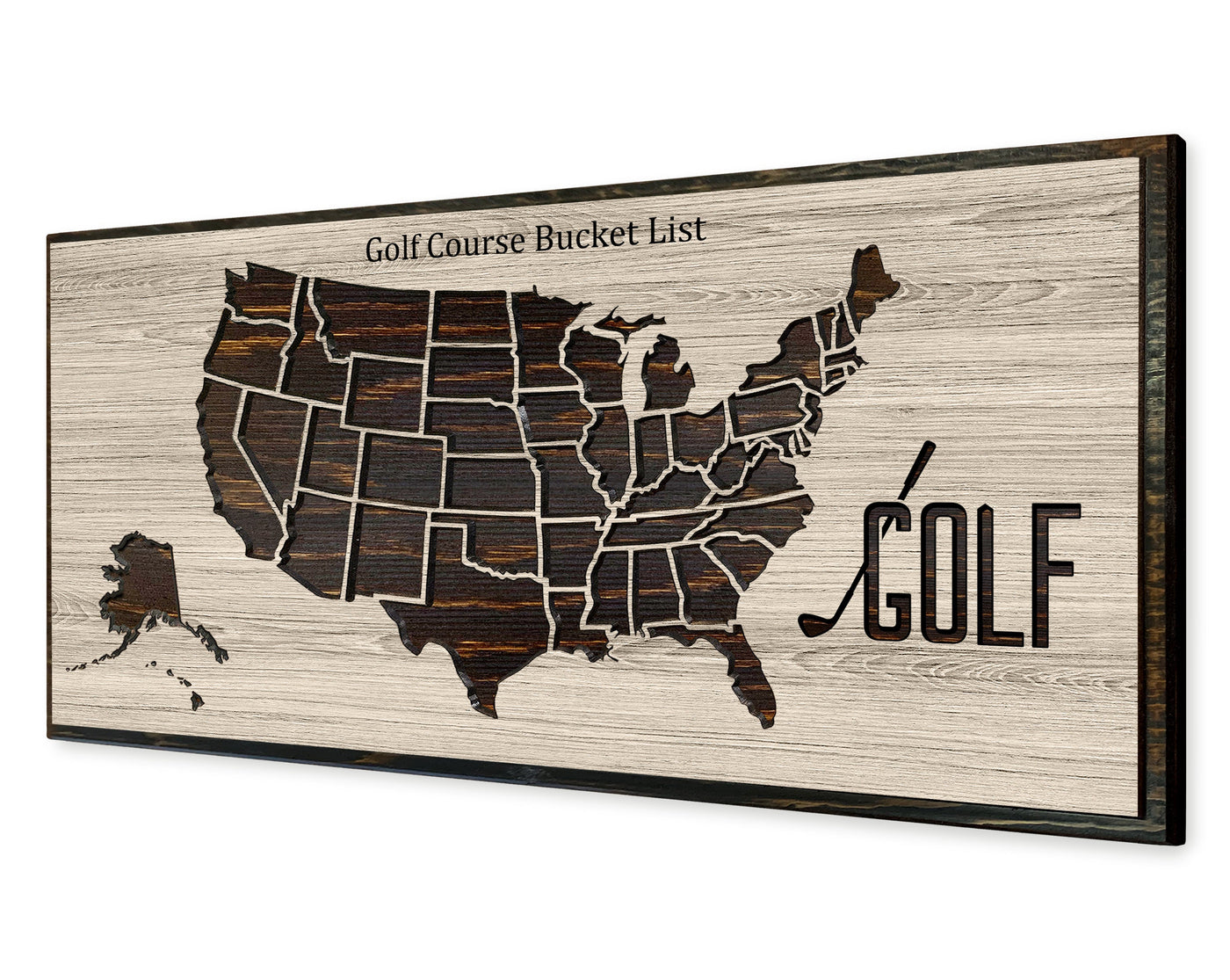US Push Pin Golfing Map