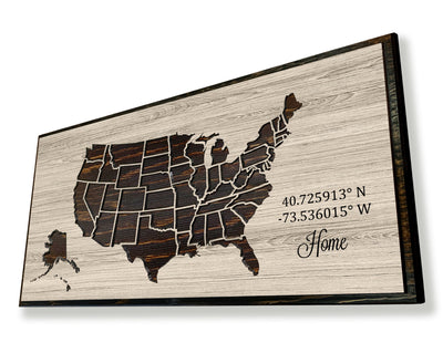 US Map Home Wall Art