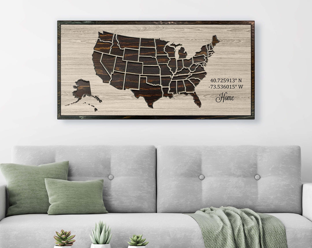 US Push Pin Map Picture