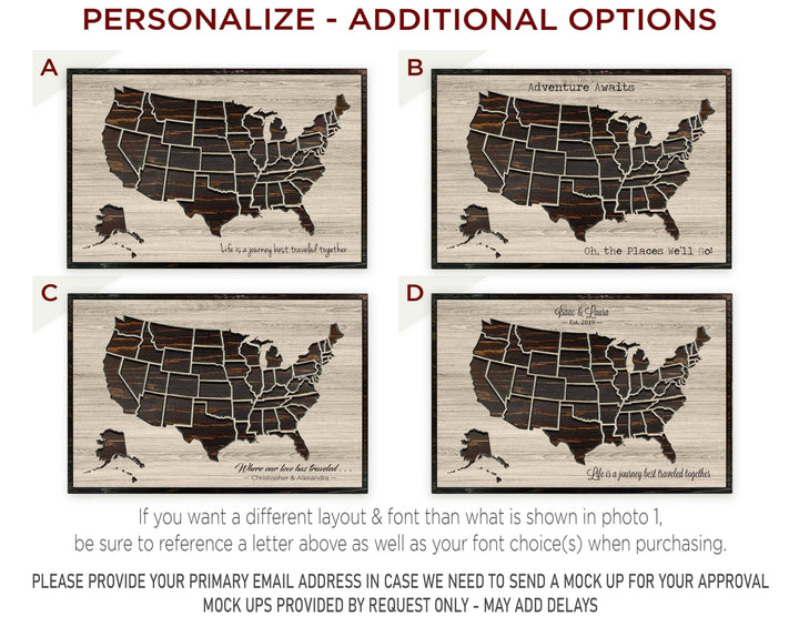 Personalized Custom US Map